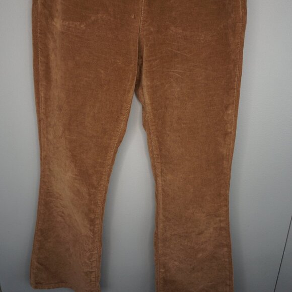 New Free People in My Feelings Velvet Crop Slim Flare Pants in Chocolate sz S - Picture 6 of 16